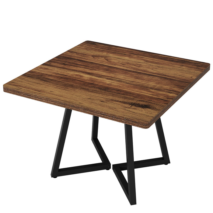 Square Dining Compact Kitchen Table - Brown / Black
