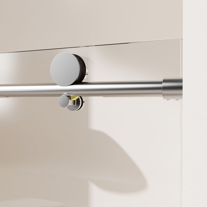 Frameless Single Sliding Soft Close Shower Doors, 5/16" Sgcc Tempered Glass