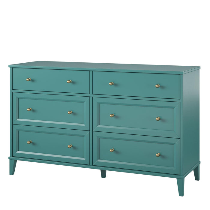 Monticello - 6 Drawer Dresser - Green