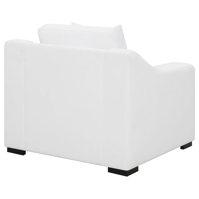Chelan - Upholstered Sloped Arm Accent Chair - White