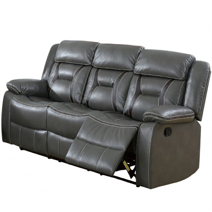 Modern Reclining Sofa With Pillow Arms And Headrest