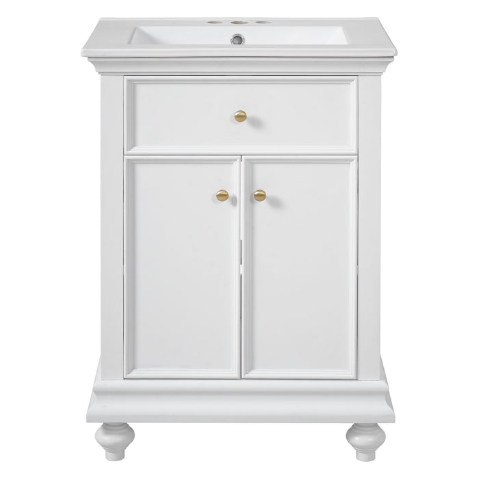 Modern Bathroom Vanity With Tip-Out Drawer And Soft-Close Hinges