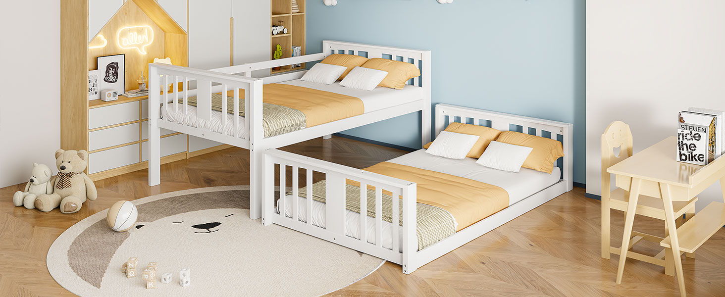 Solid Construction Bunk Bed & Ladder