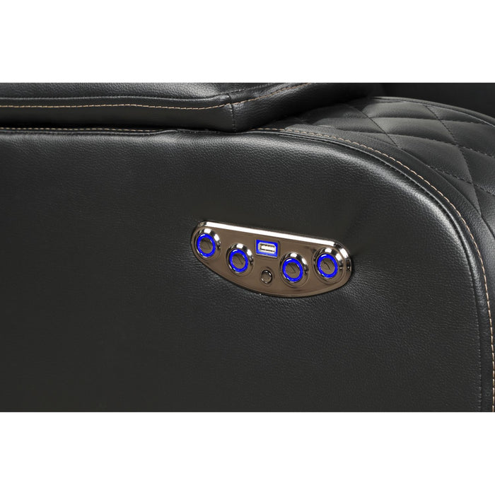 Benz - LED & Power Recliner With Adjustable Headrests And Ambient LED Lighting