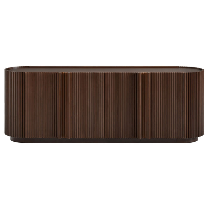 TV Stand With Fluted Tambour Style Door