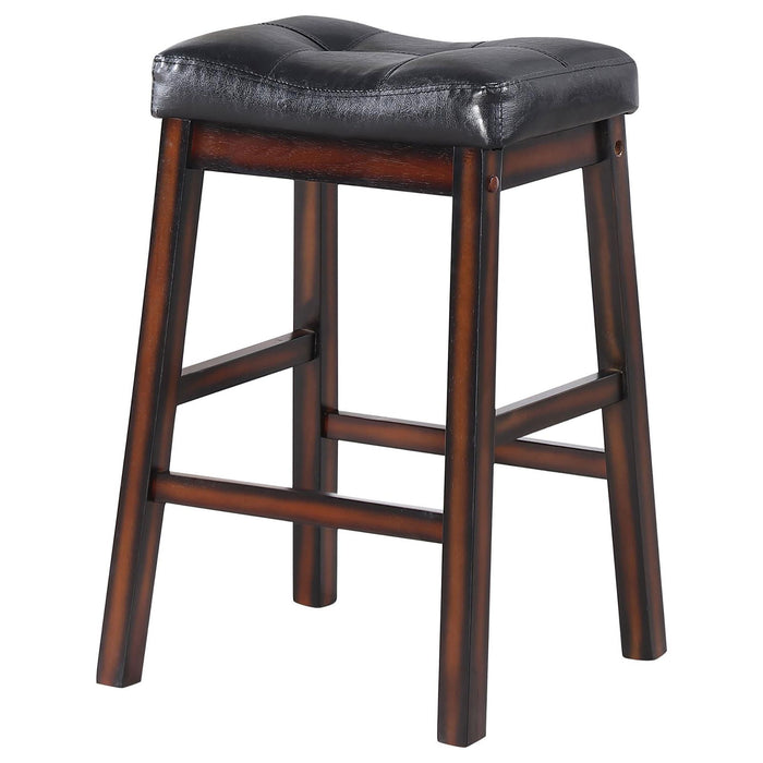 Upholstered Counter Height Stools (Set of 2) - Black
