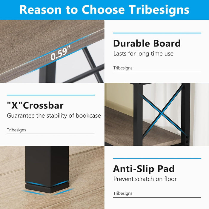 7 Tier Corner Bookshelf, Storage Unit For Living Room