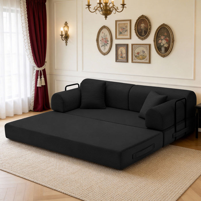 Convertible Sleeper Sofa Bed, Floor Lounge Couch For Living Room