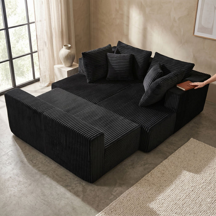 U-Shaped Modular Sectional Sofa With Double Chaise, Oversized Deep Seat For Living Room