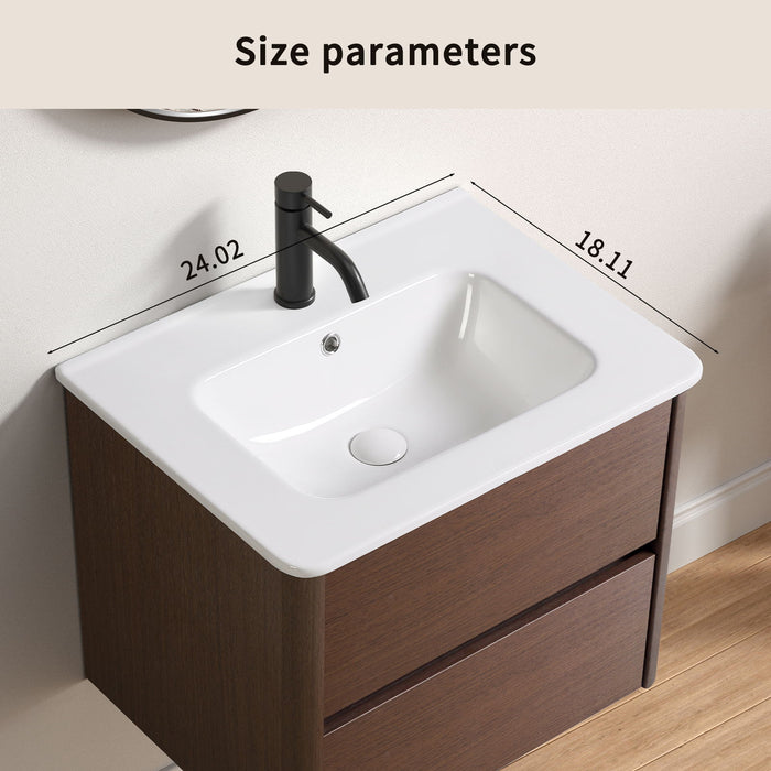 Vessel Sink Top With Overflow Drain - Milk White