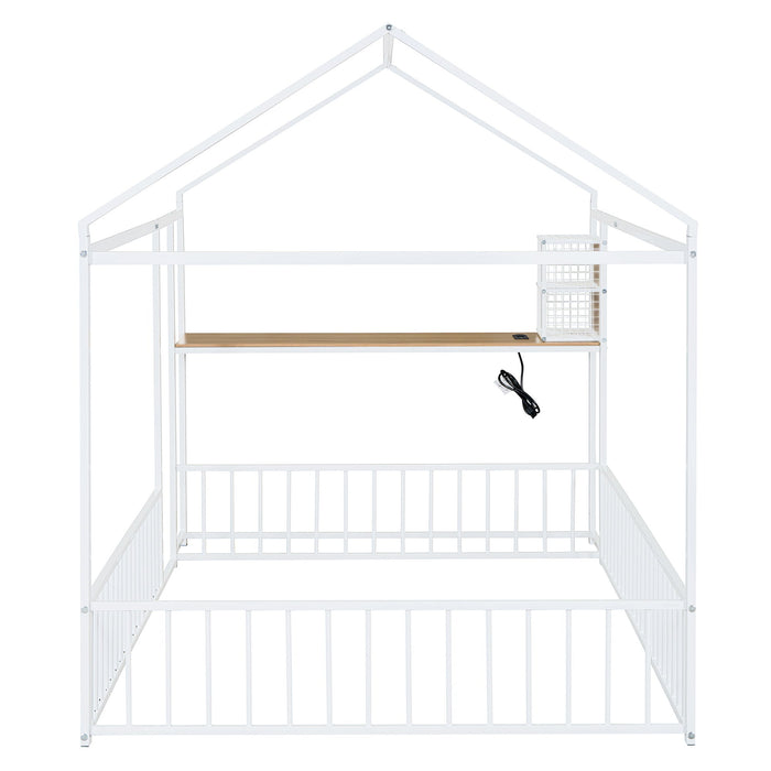 House Frame With Desk, Shelves, Power Outlets And USB Ports