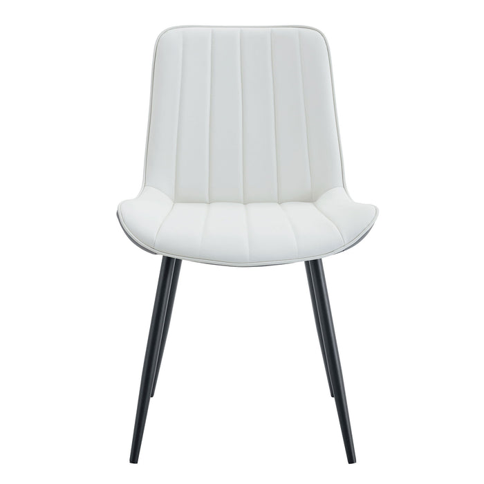 Modern Minimalist Dining Chair Set, Extended Seat Cushion