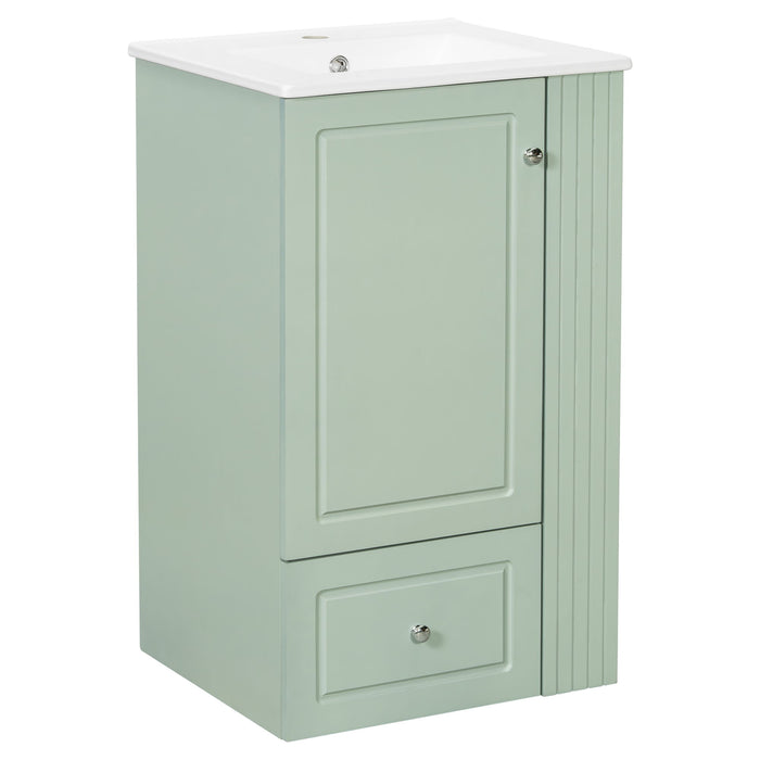 Modern Freestanding Bathroom Vanity With Sink, Soft-Close Drawer, Towel Bar