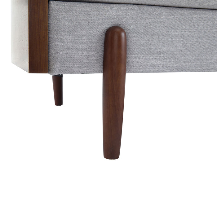 Mid Century Moderne Sofa With Wood Sides