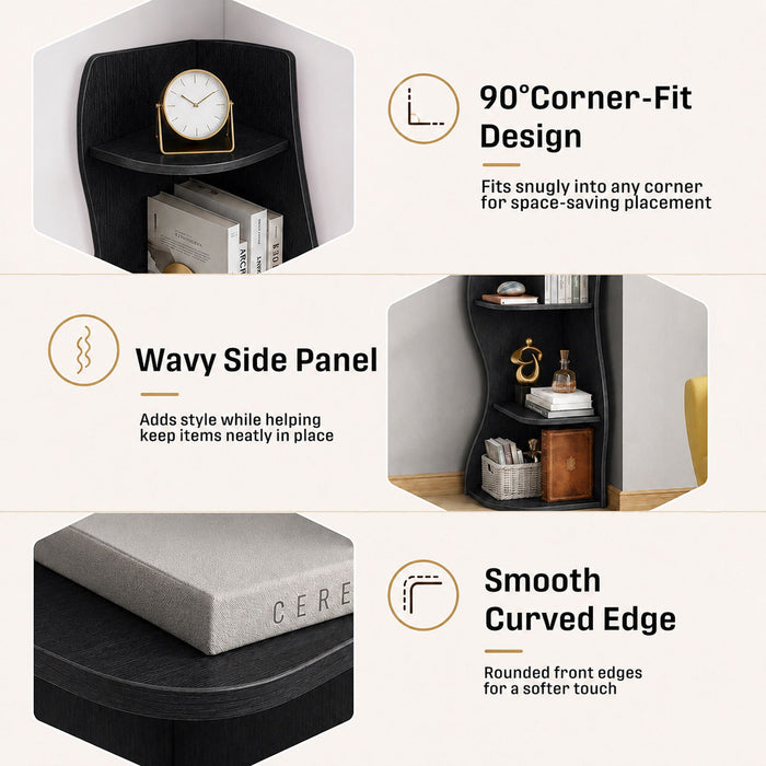 5 Tier S - Shaped Corner Shelf For Living Room