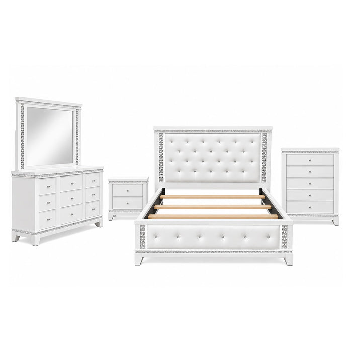 Adalid - 5 Pieces Bedroom Set With LED Lights And Glittered Detailing