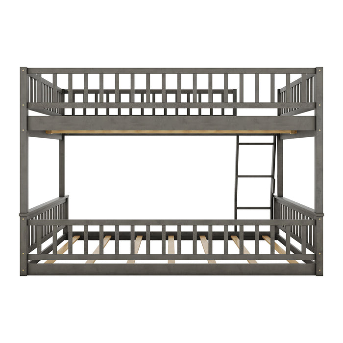 Bunk Bed With Ladder And Guardrails