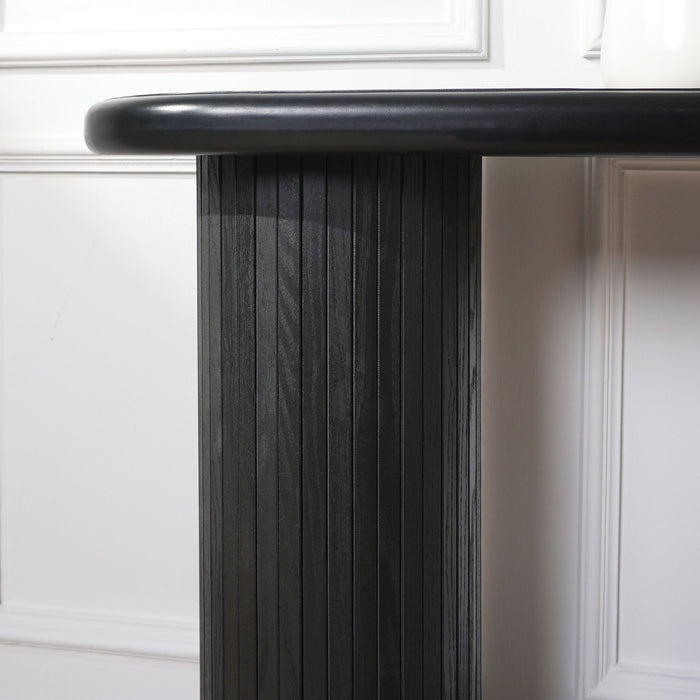 Fluted Cylinder Console Table - Black