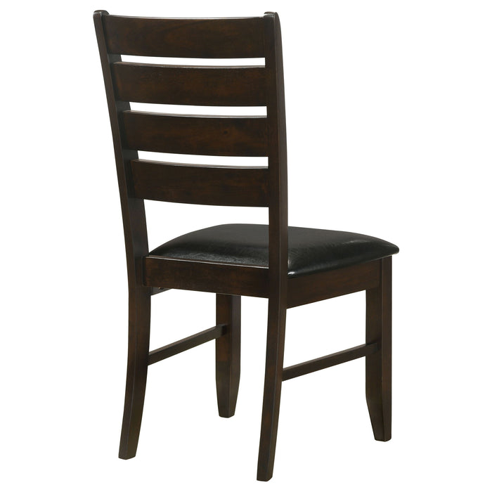 Padded Seat Side Chairs With Tapered Slats (Set of 2)