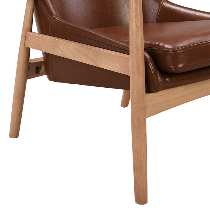 Mid-Century Modern Accent Armchair With High Back