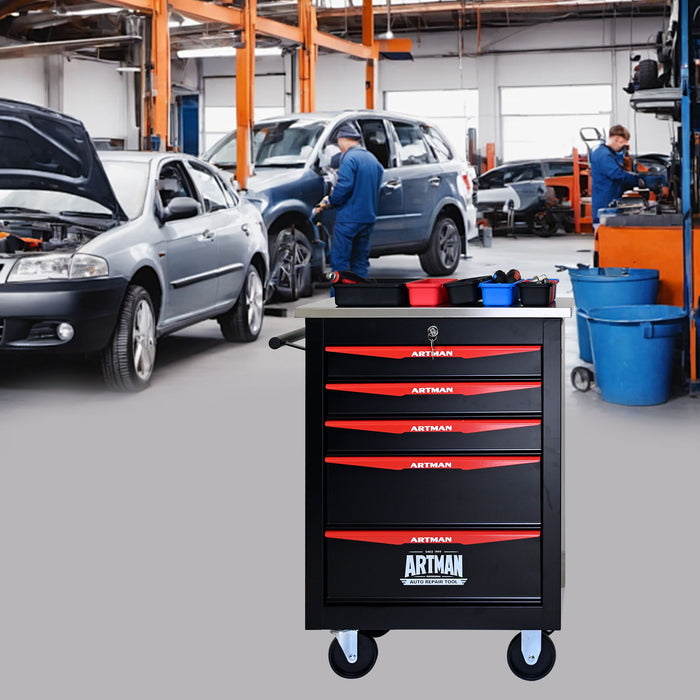 Drawer Multifunctional Tool Cart With Wheels For Garage