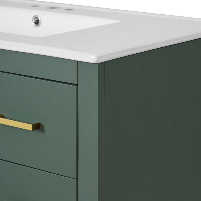 Bathroom Vanity With Sink Combo, Storage Cabinet, Freestanding Set With 3 Drawers & Soft Closing Doors