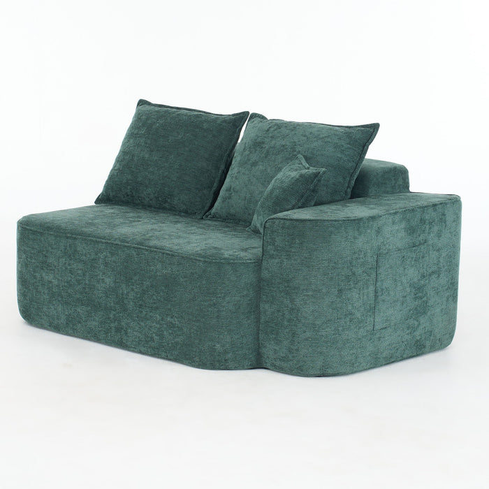 L-Shaped Sectional Sofa Couch With Chaise, Extra Deep Seats