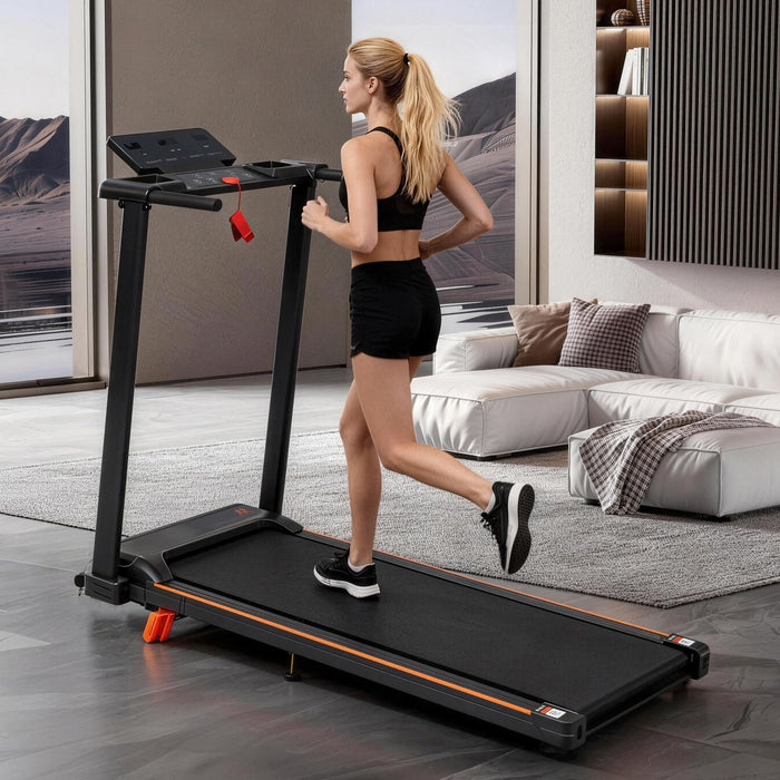 Treadmill With 8% Incline, Portable Treadmills For Home - Black