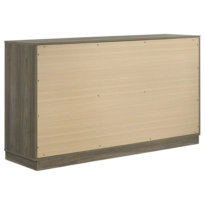 Edmondson - 9 Drawer Dresser With Hidden Jewelry Tray - Natural / Gray