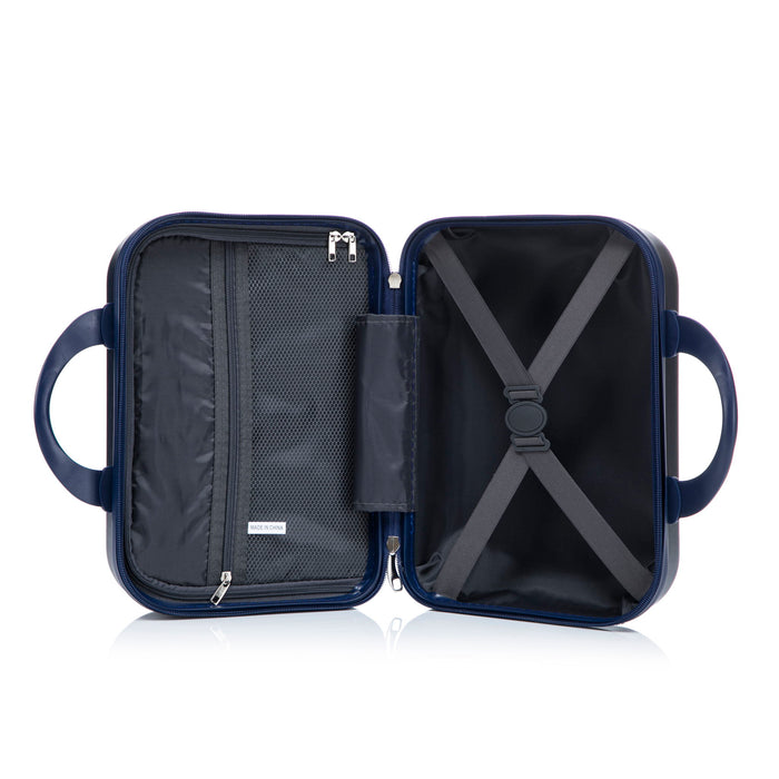 Luggage Set With Cosmetic Case, Combination Lock, Front Opening Design
