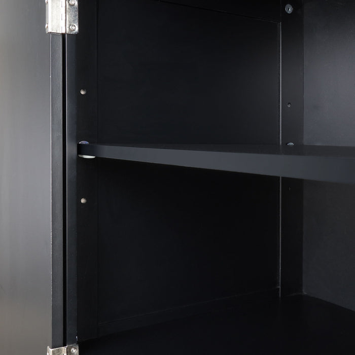 Tall Freestanding Bathroom Storage Cabinet With 2 Drawers And Adjustable Shelf
