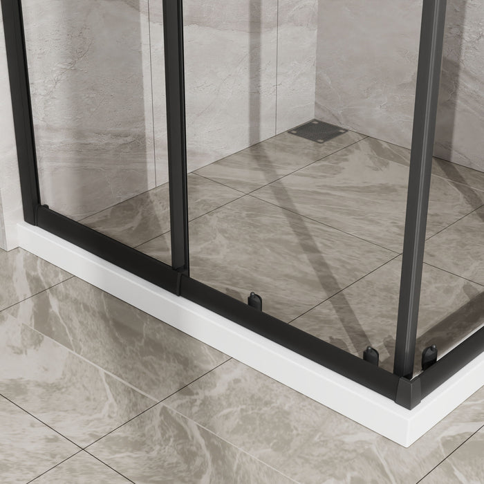 Square Corner Shower Enclosure, Adjustable Frame