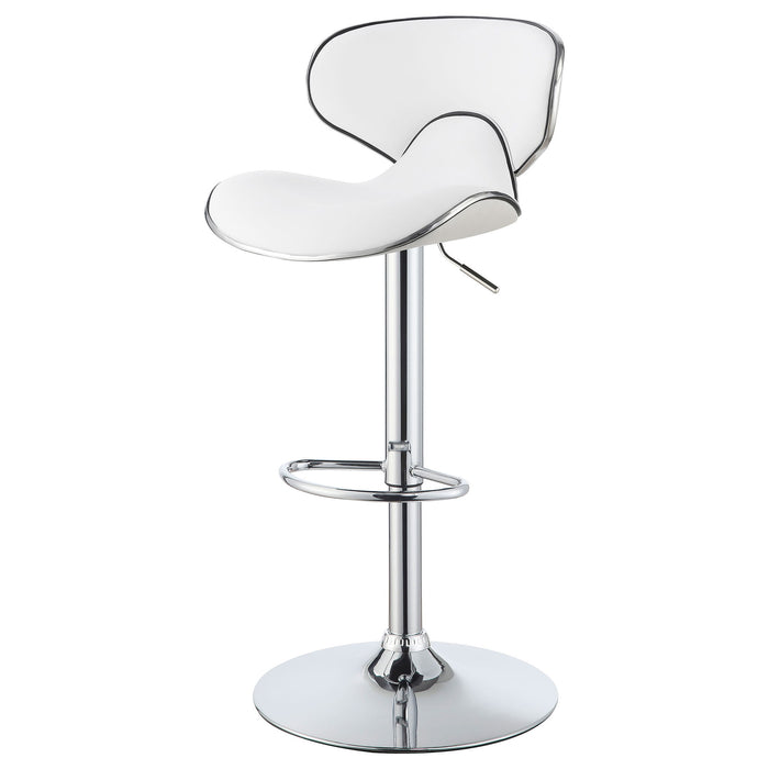 Edenton - Upholstered Adjustable Bar Stool (Set of 2) - White