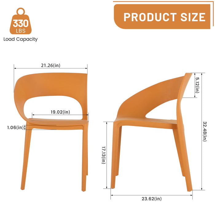 4 Piece Set Of Modern Designed Single Chairs With Folding Square Table