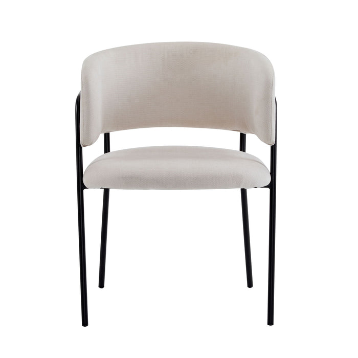 Modern Upholstered Arm Dining Chair Set