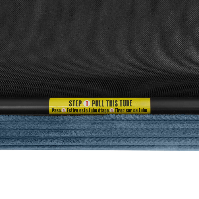 Corduroy Sleeper Sofa Loveseat Sofa With Full Size Mattress, 2 USB Ports, 2 Cup Holders, 2 Side Pockets And Phone Holder