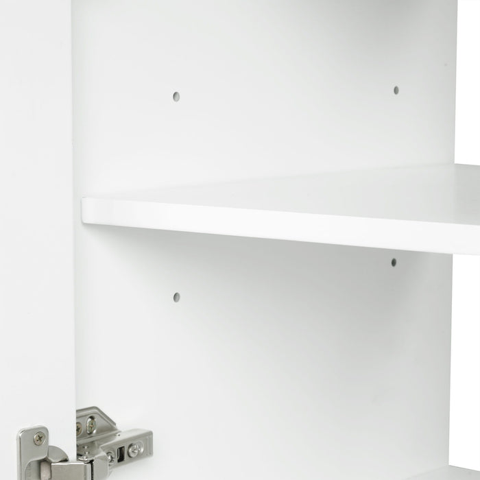 Bathroom Vanity With Sink Top, Bathroom Vanity Cabinet With 2 Doors And 2 Drawers, Open Shelf