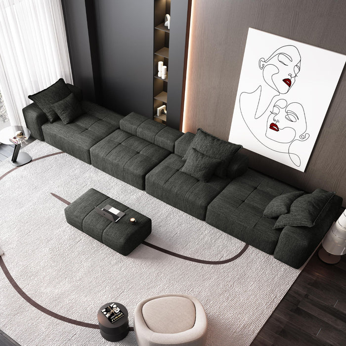 Modern Oversized Diy Combination, Modular Sectional Sofa With Pillows