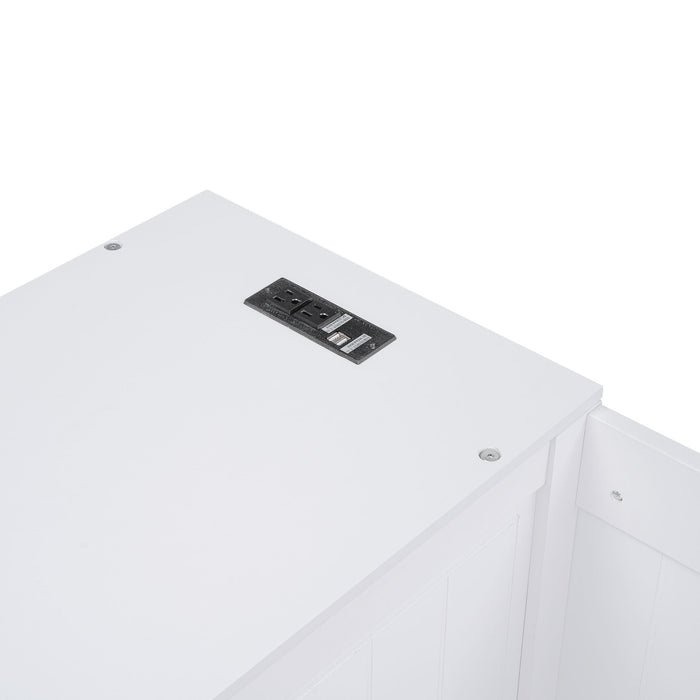 Daybed With Storage Arms, Trundle And Charging Station