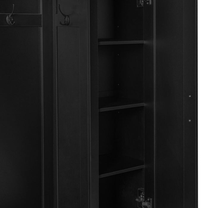 Hall Tree With Storage Bench, Entryway Coat Rack With Hooks