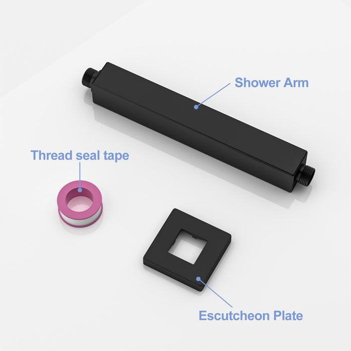 Premium 8" Ceiling Mounted Shower Arm With Flange