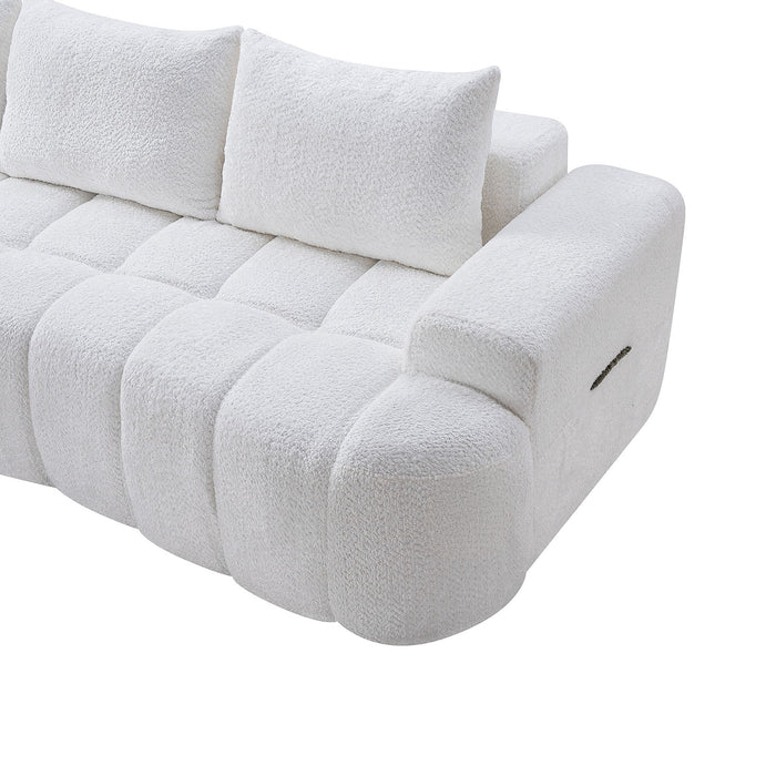 Extra Large Curved Front Compressed Sectional Sofa