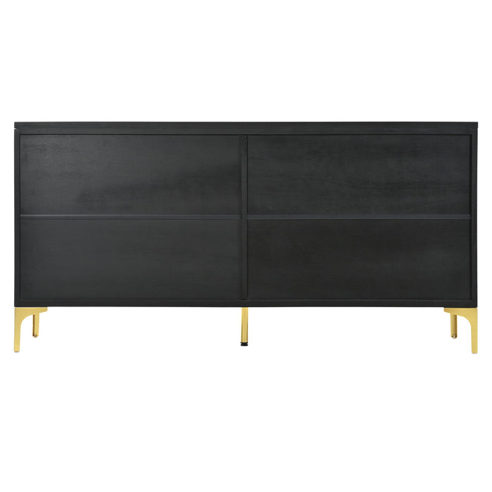 Modern Sideboard Buffet Cabinet With Handleless Press To Open Design With 4 Doors