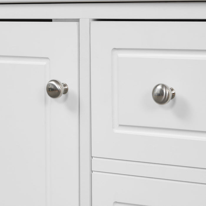 Freestanding Bathroom Vanity With Sink, Soft Close Door, 3 Drawers