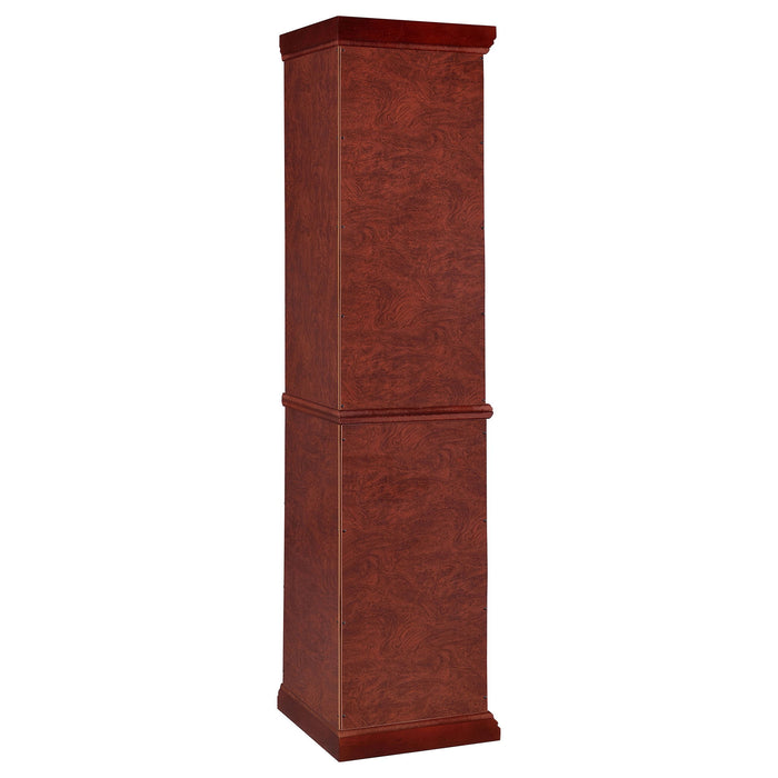 Jacob - 6 Shelf Curio Display Cabinet - Red / Brown