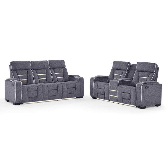 Austin - Recliner With Storage Arms - Gray