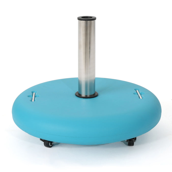 Wheelie - Round Umbrella Base With Stainless Steel Holder