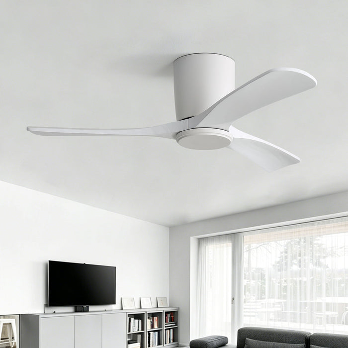 42" Flush Mount Ceiling Fan With 3 Blades, DC Reversible Motor
