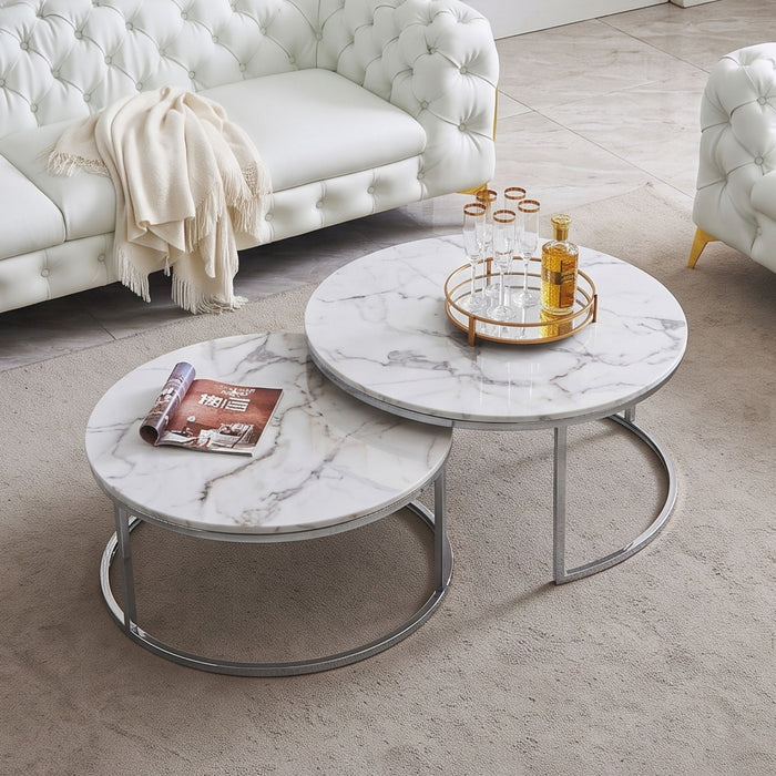 2 Piece Nesting Coffee Table Set For Living Room