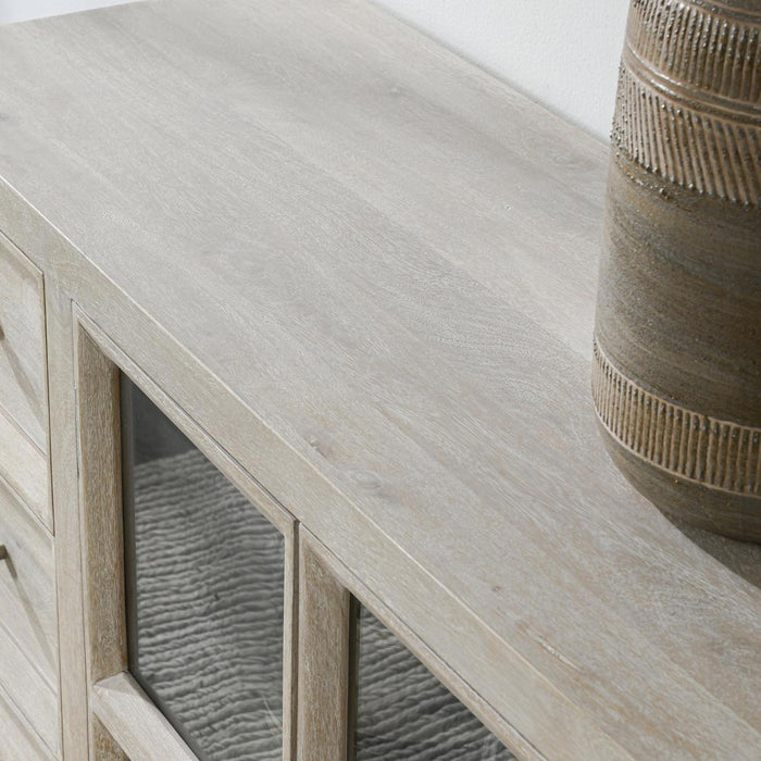 Isha - 3 Drawers 2 Door Cabinet - Creamwood